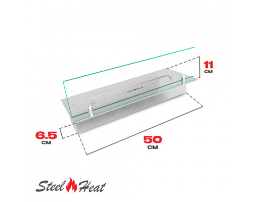 Топливный блок SteelHeat LINE GLASS 500 Топливный блок SteelHeat LINE GLASS 500